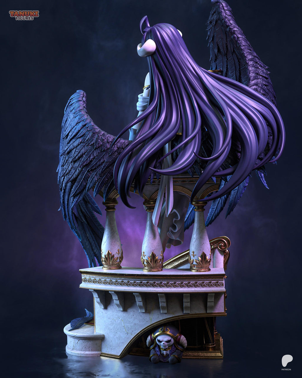 Midnight Wings - Gothic Winged Anime Albedo Resin Figure 16K