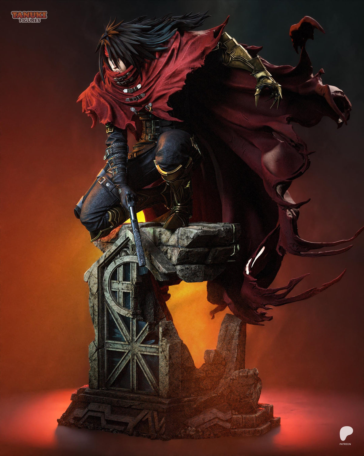Forgotten Sins - Mysterious Crimson Gunslinger Vincent Valentine Resin Figure 16K