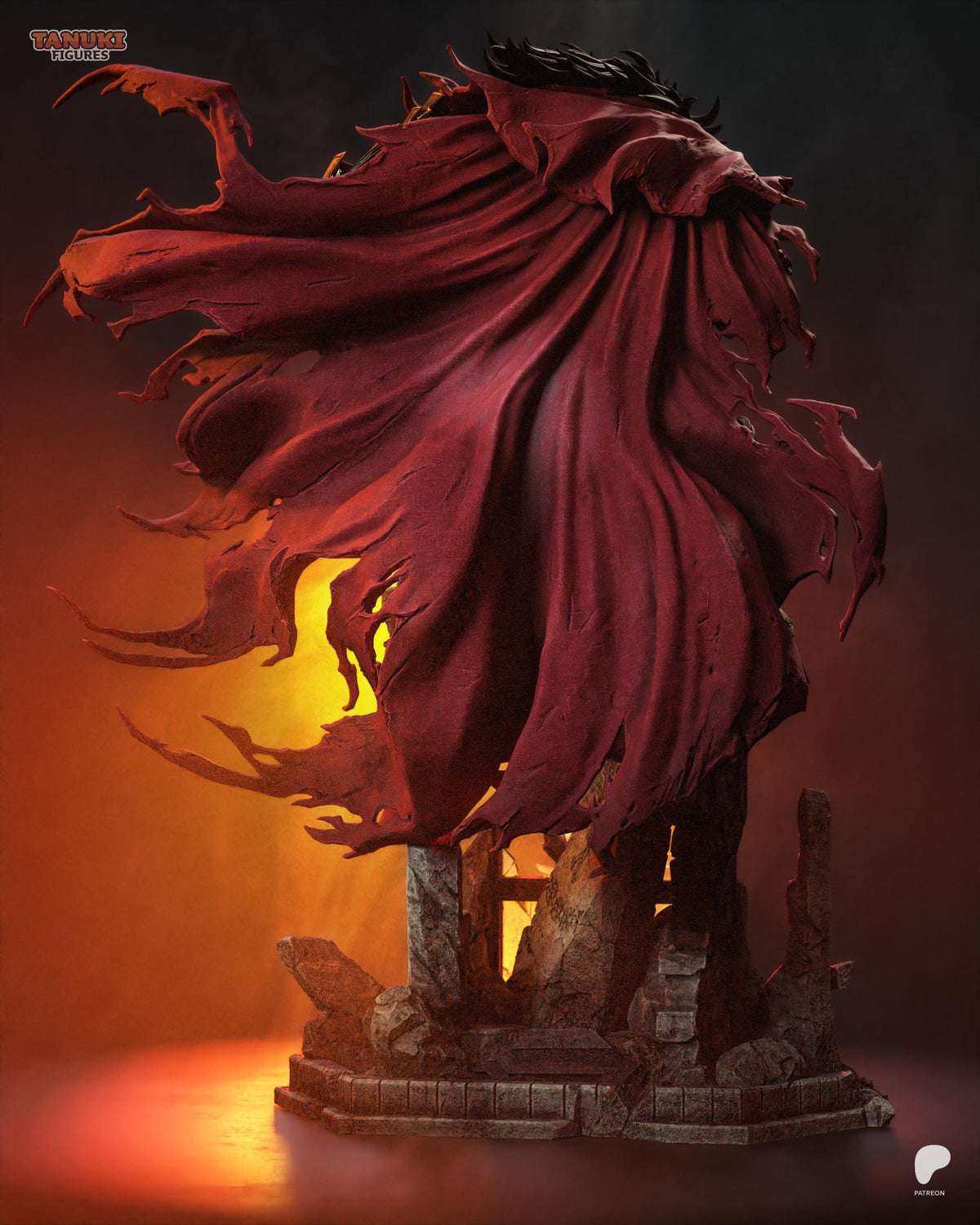 Forgotten Sins - Mysterious Crimson Gunslinger Vincent Valentine Resin Figure 16K
