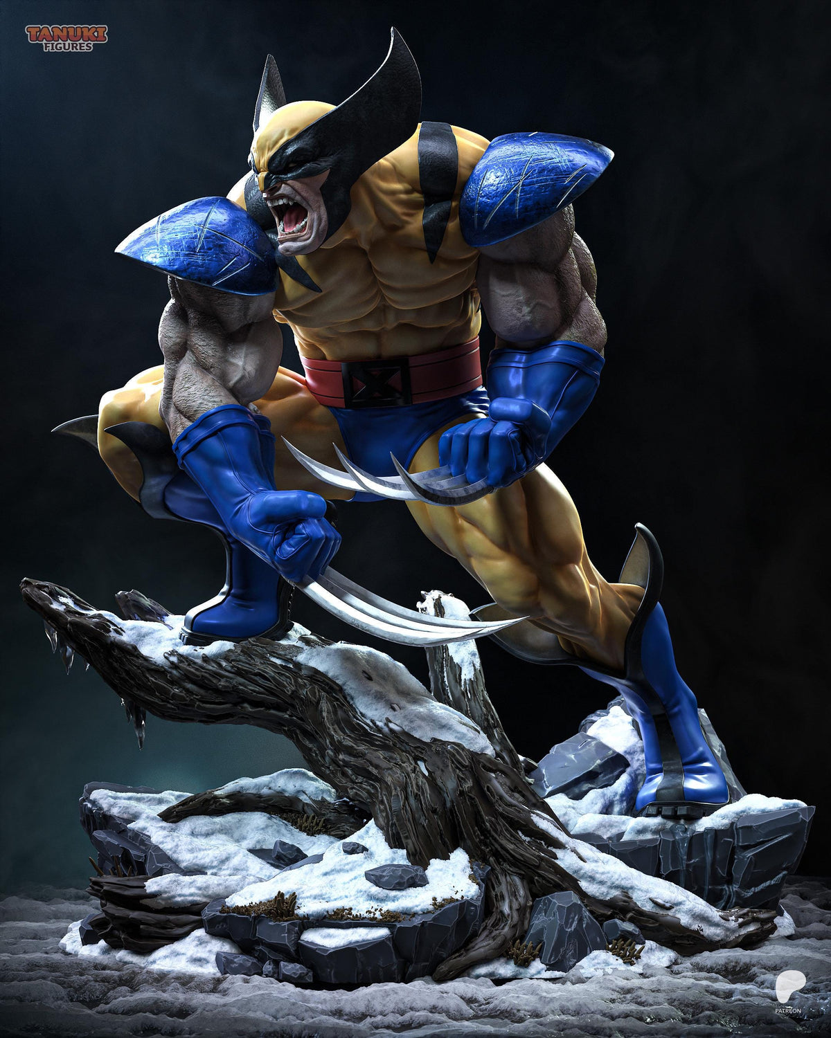Feral Instinct - Muscular Aggressive Comic Mutant Wolverine Resin Figure 16K