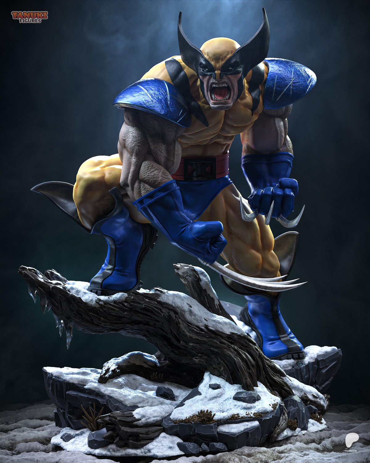 Feral Instinct - Muscular Aggressive Comic Mutant Wolverine Resin Figure 16K