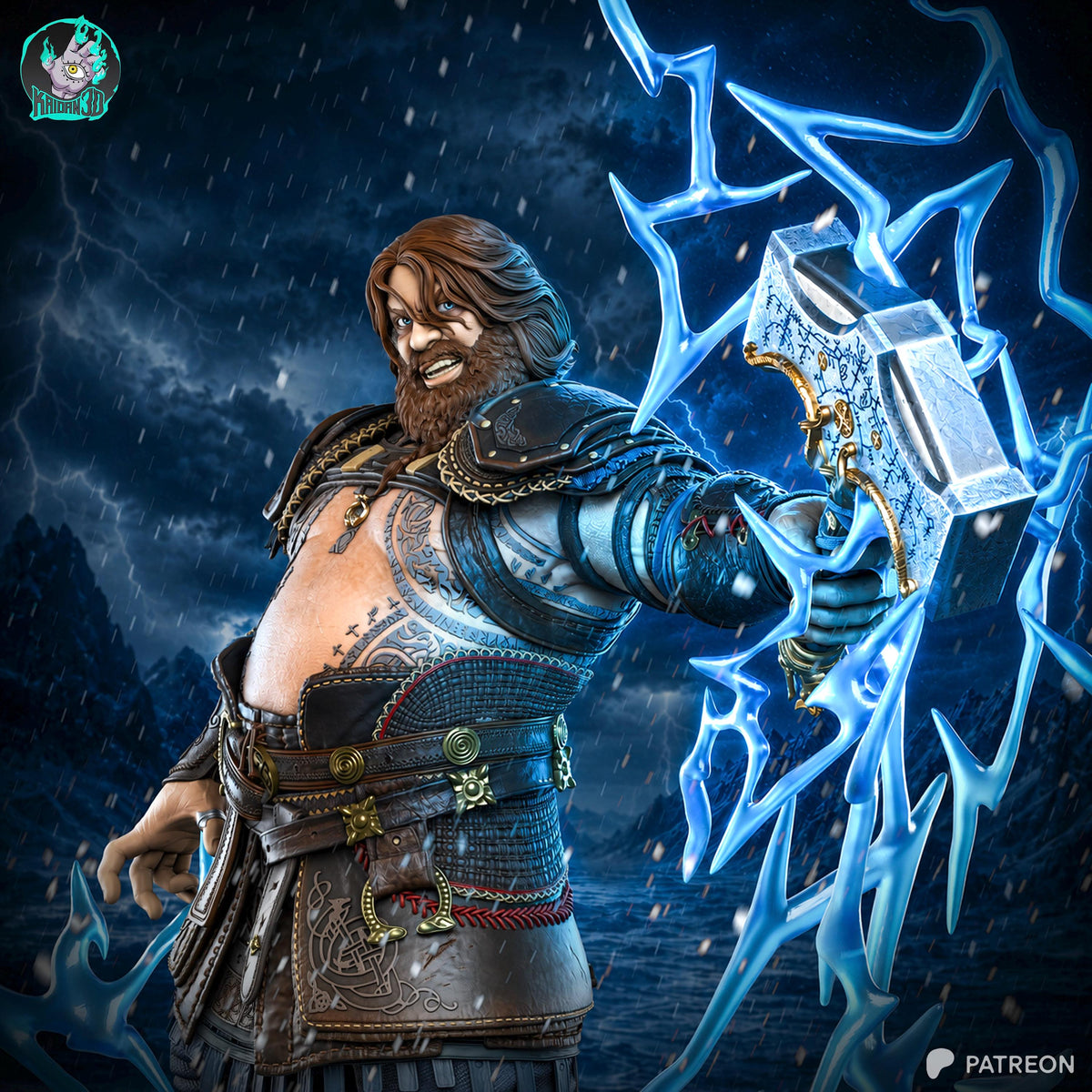 Wrath Of Asgard - Norse God Thunderous Destroyer Thor Resin Figure 16K