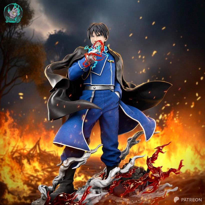 Ember Command - Military Commander Flame Wielder Roy Mustang Resin Figure 16K