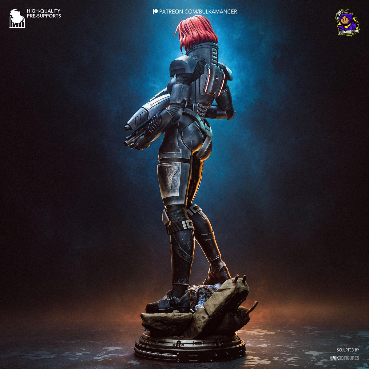 Stellar Legacy - Futuristic Sci-Fi Tactical Jane Shepard Resin Figure 16K