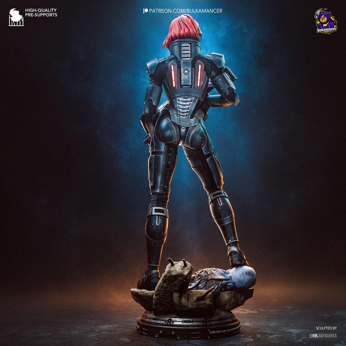 Stellar Legacy - Futuristic Sci-Fi Tactical Jane Shepard Resin Figure 16K