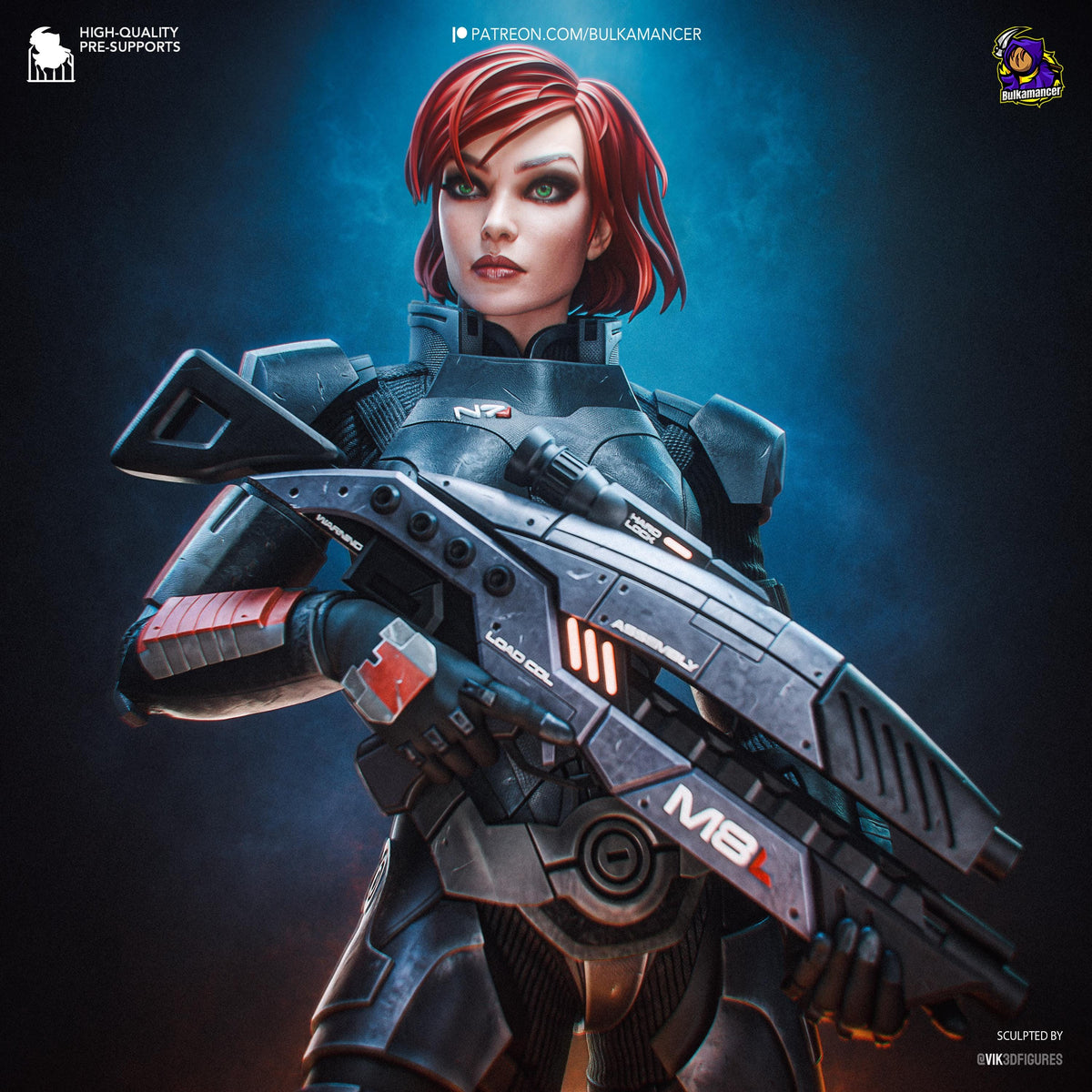 Stellar Legacy - Futuristic Sci-Fi Tactical Jane Shepard Resin Figure 16K