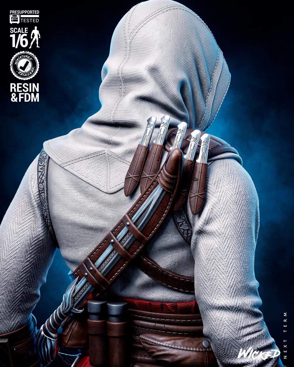 The Flying Eagle - Hooded Assassin Legend Altaïr Ibn-LaʼAhad Resin Figure 16K