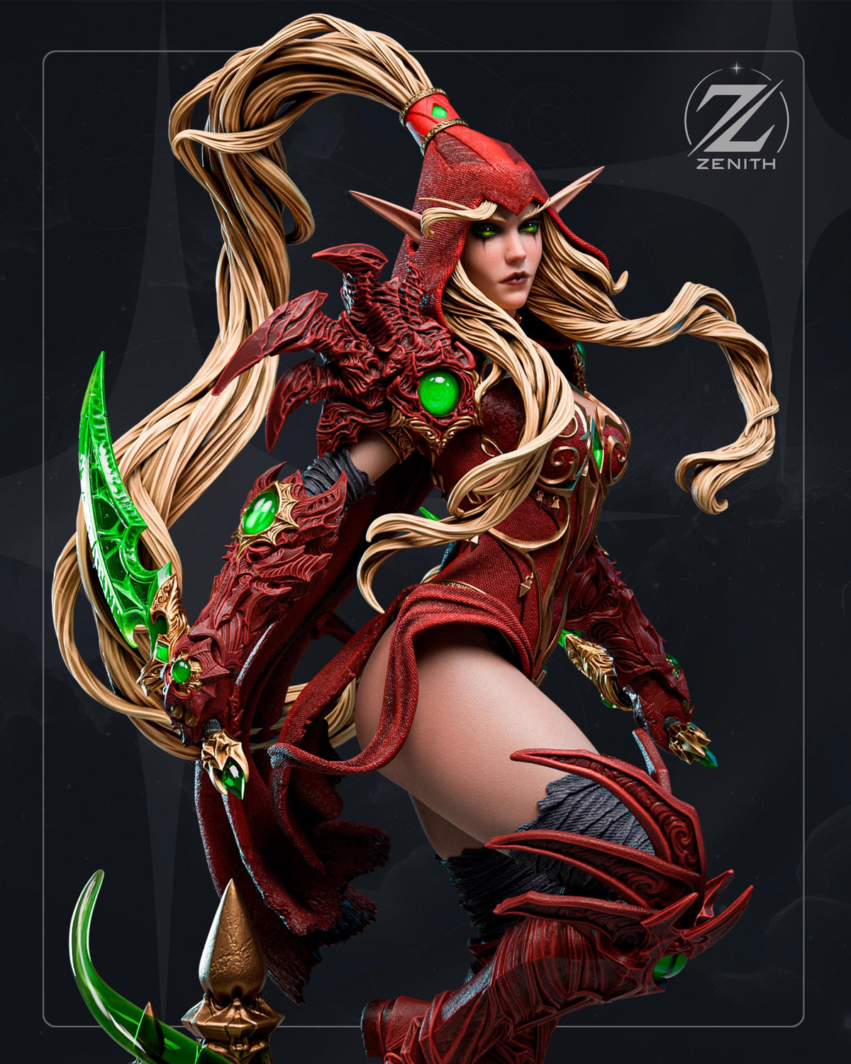 Sanguine Edge - Dark Deadly Rogue Valeera Sanguinar Resin Figure 16K