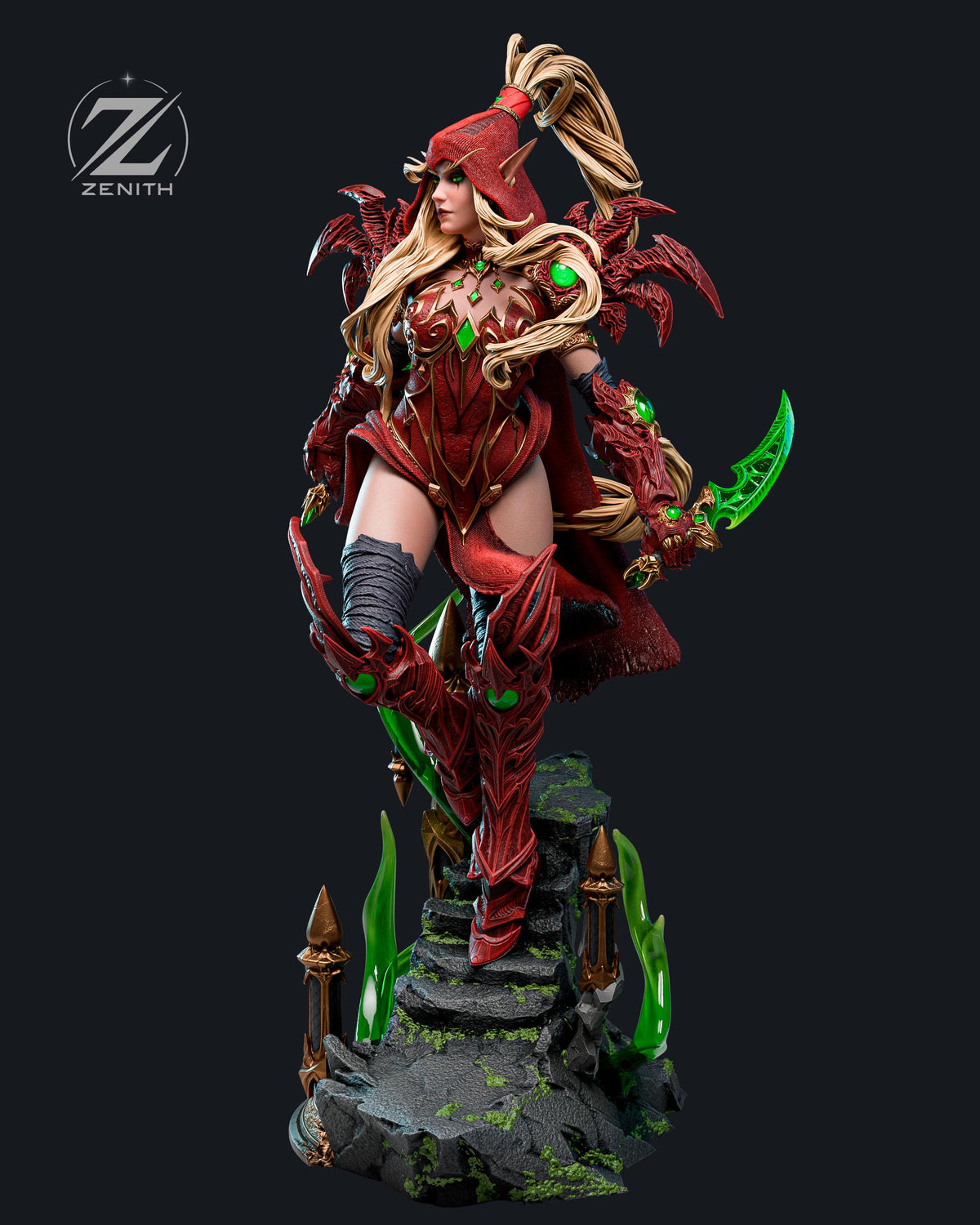 Sanguine Edge - Dark Deadly Rogue Valeera Sanguinar Resin Figure 16K