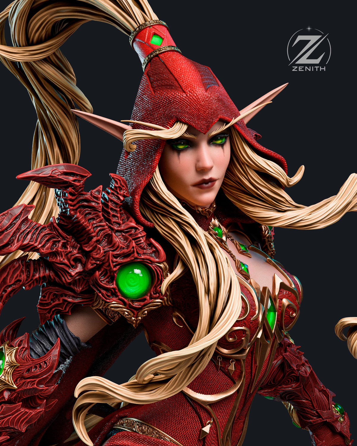 Sanguine Edge - Dark Deadly Rogue Valeera Sanguinar Resin Figure 16K